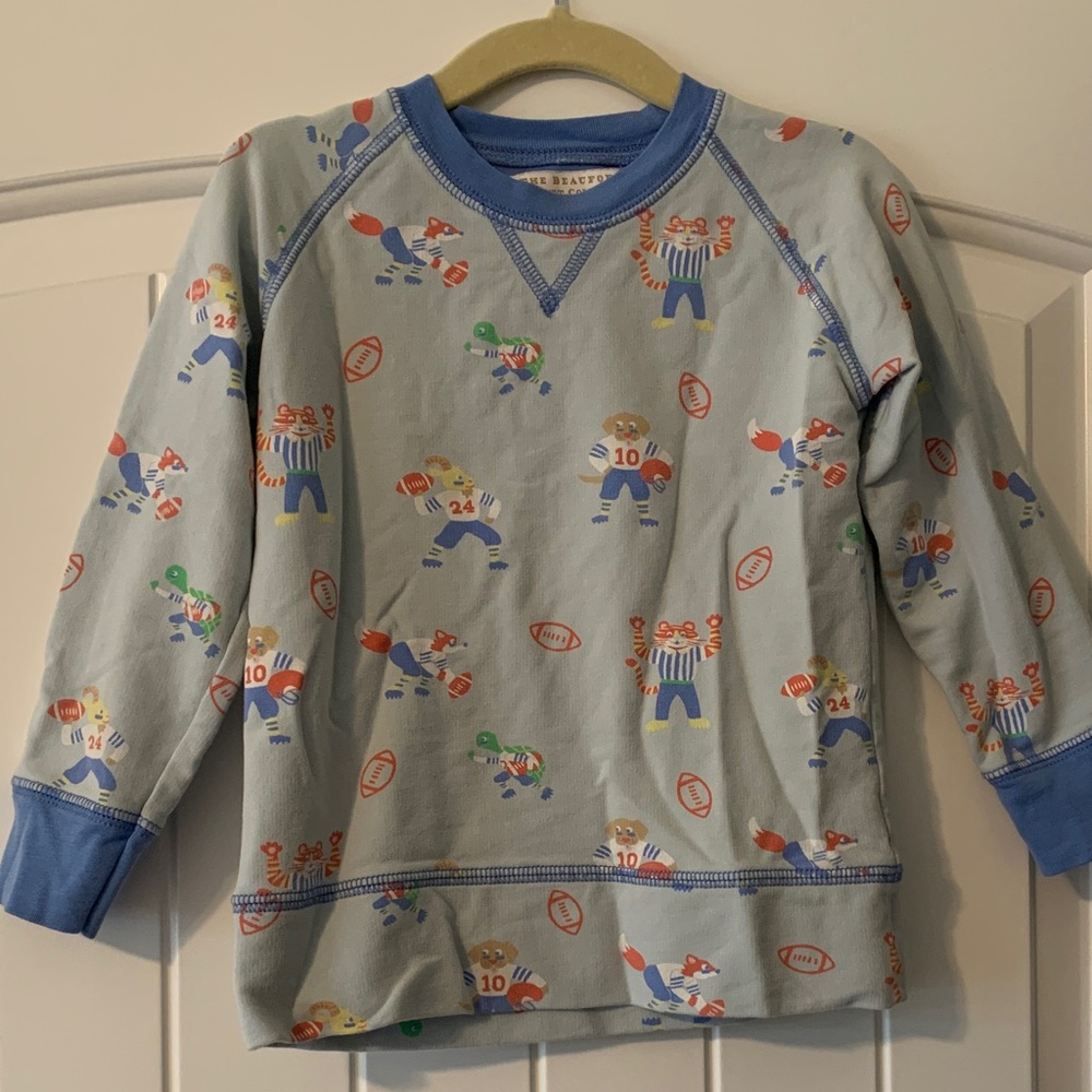 EUC TBBC Kids Blue Football Print Sweatshirt